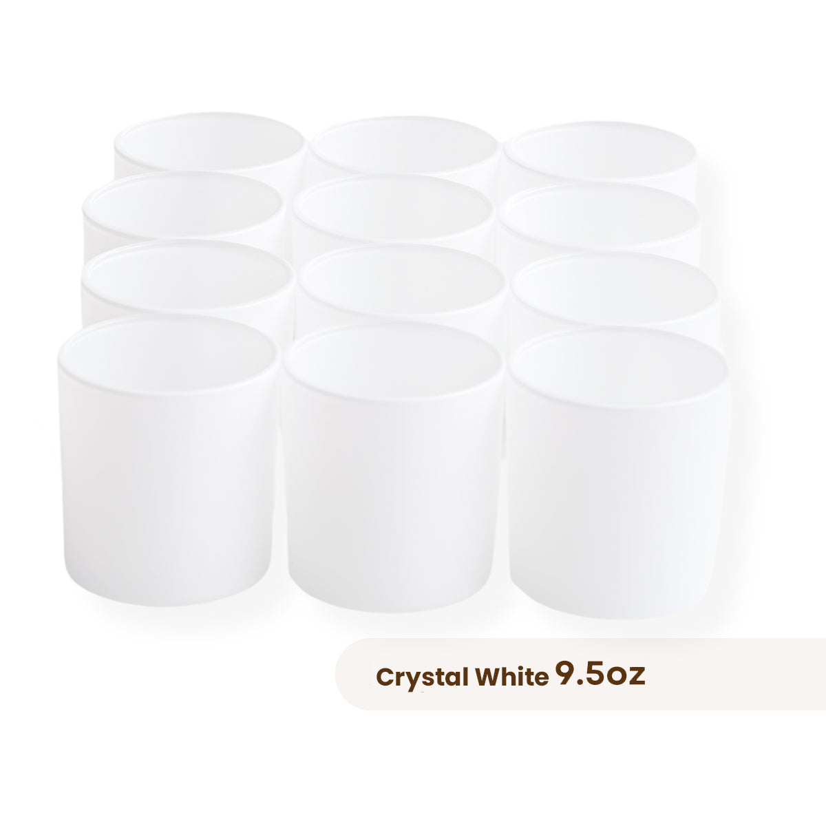 Monticiano crystal white candle jars