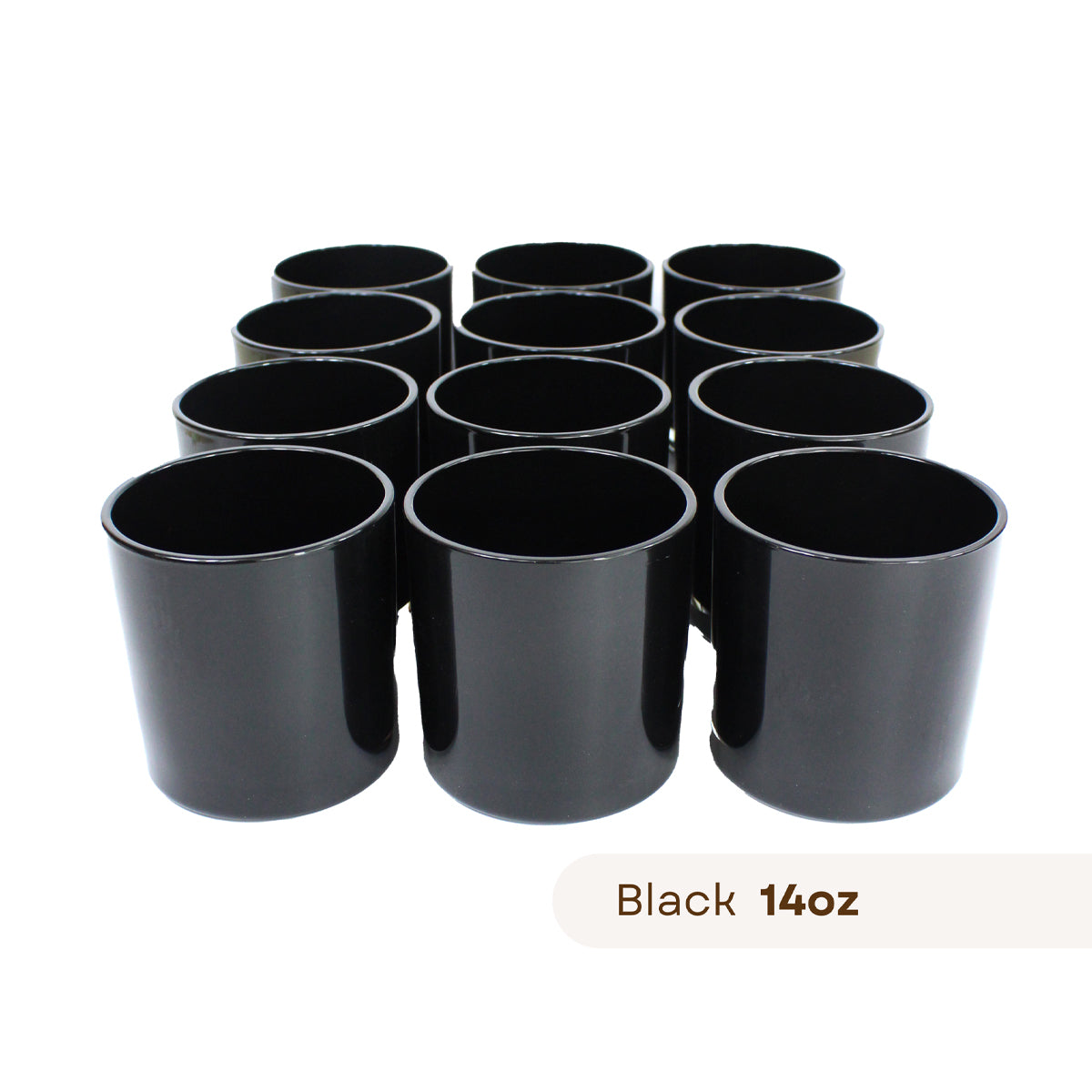 12 Havana black candle jars