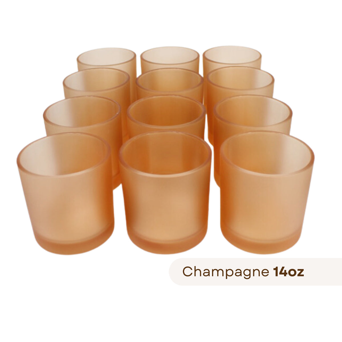 12 Havana champagne candle jars
