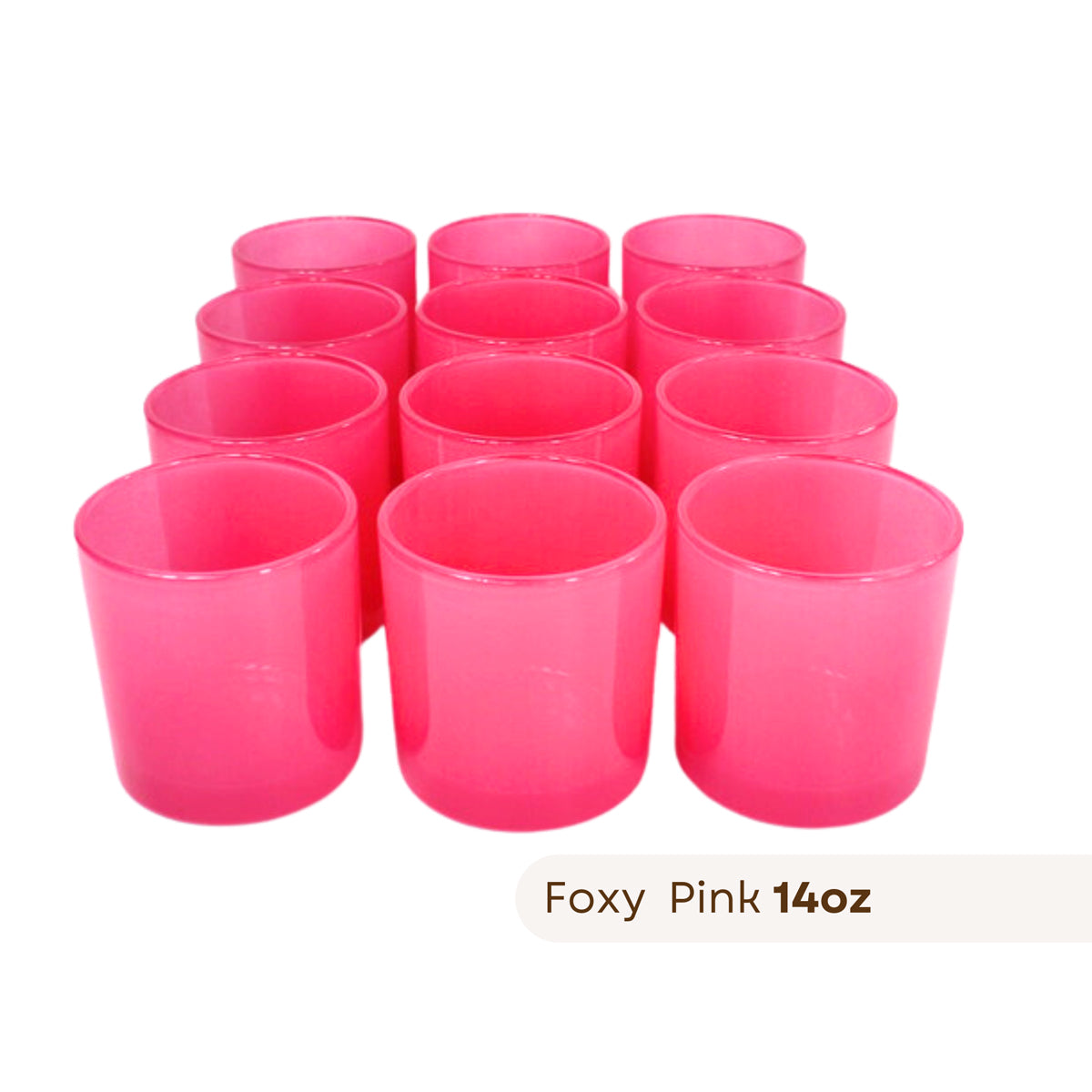 12 Havana foxy pink candle jars