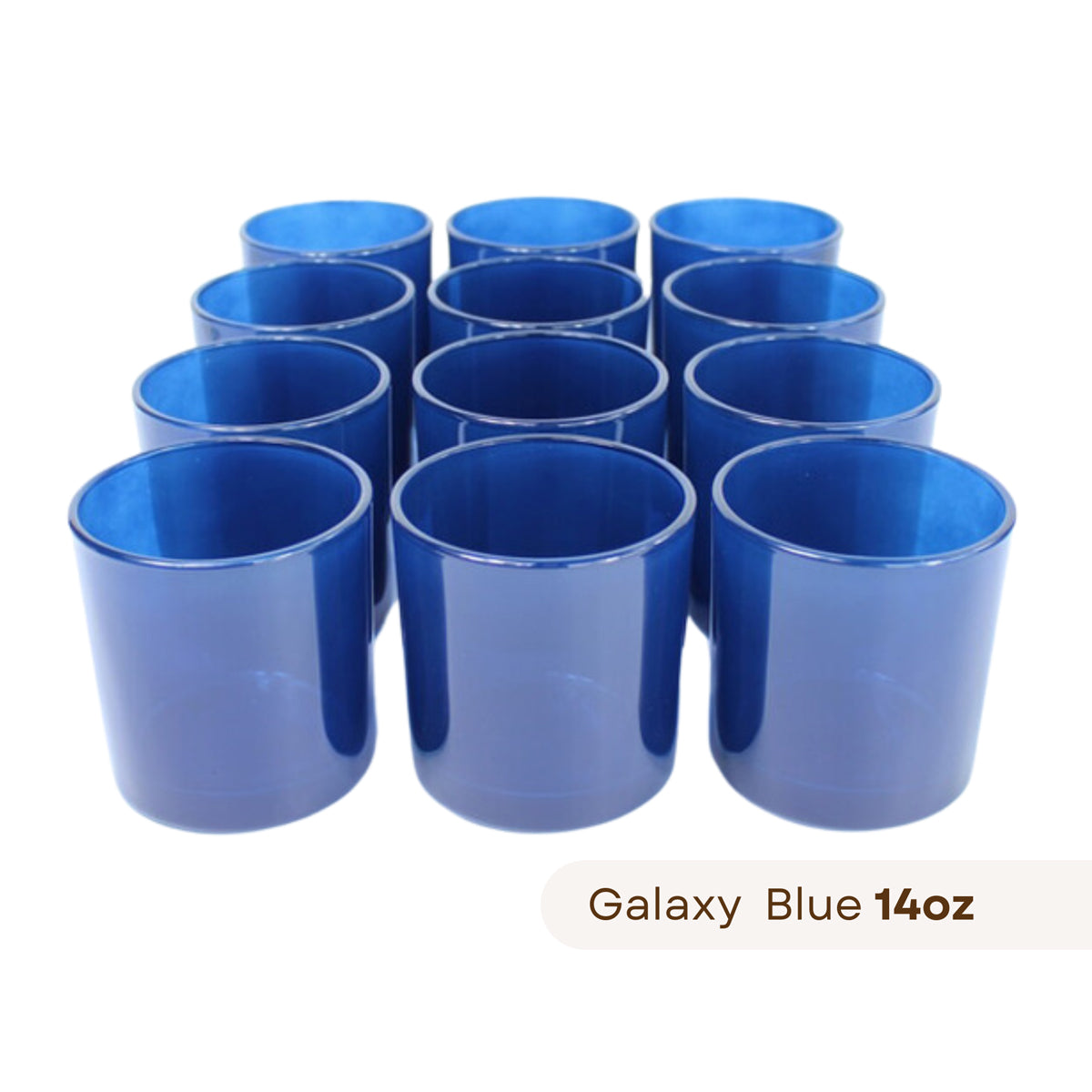 12 Havana galaxy blue candle jar