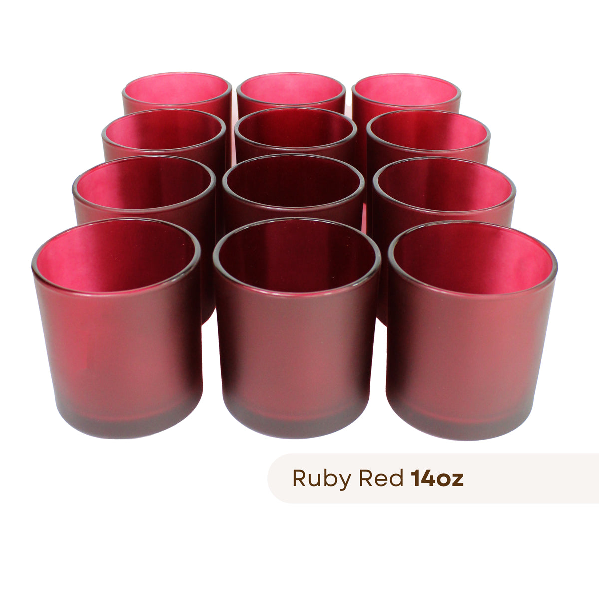 12 Havana ruby candle jars