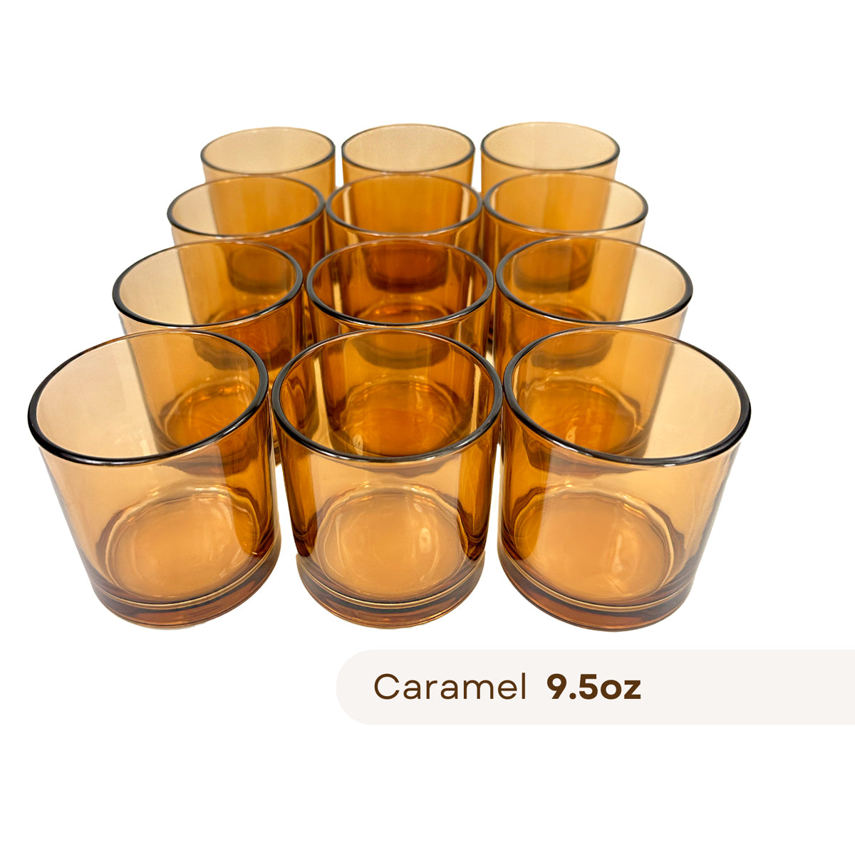12 Monticiano caramel candle jars