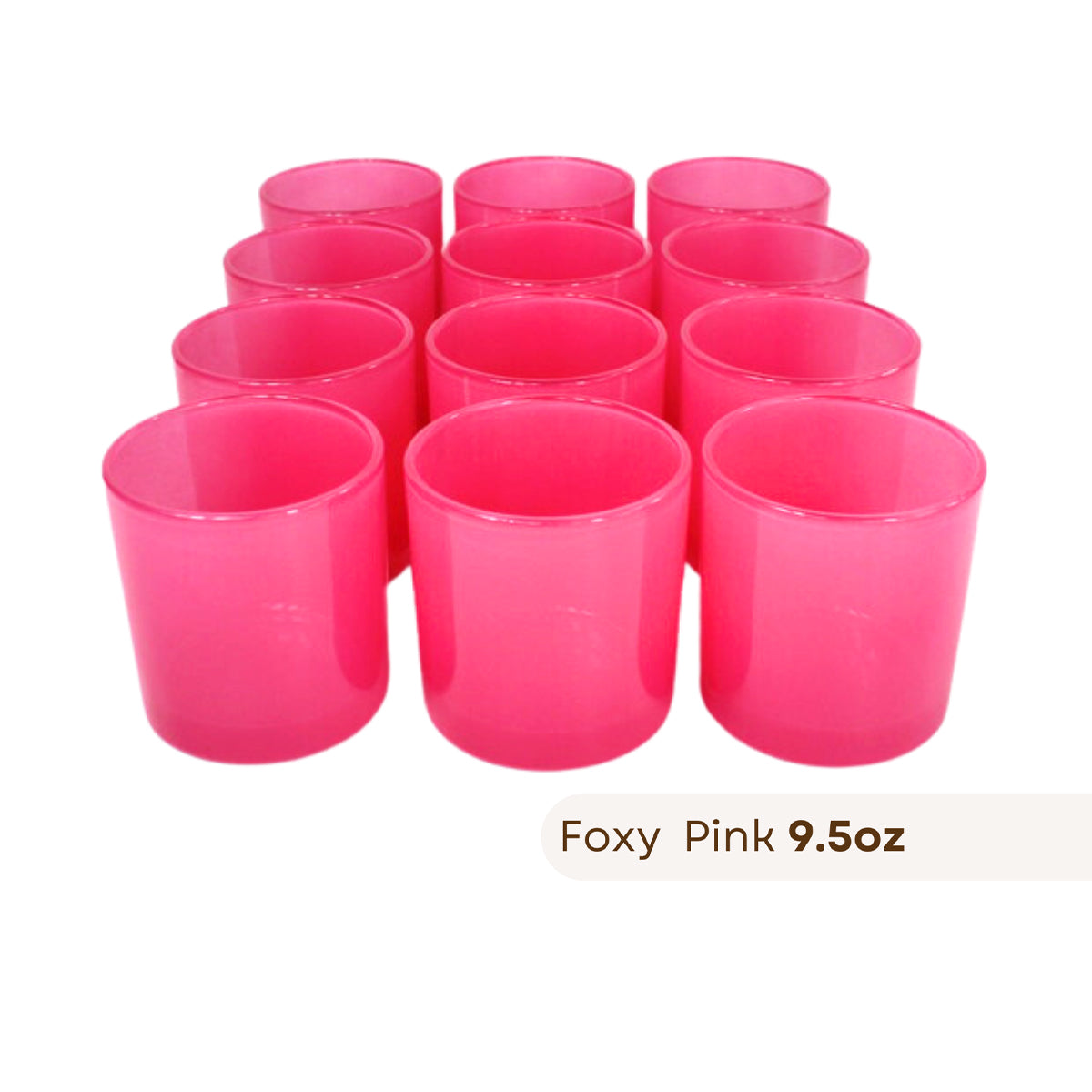 12 Monticiano foxy pink candle jars