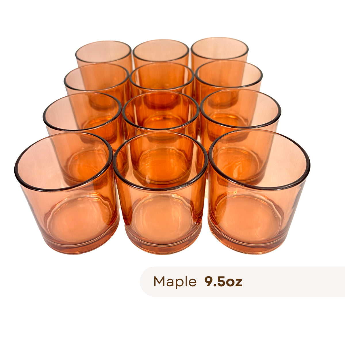 12 Monticiano maple candle jars