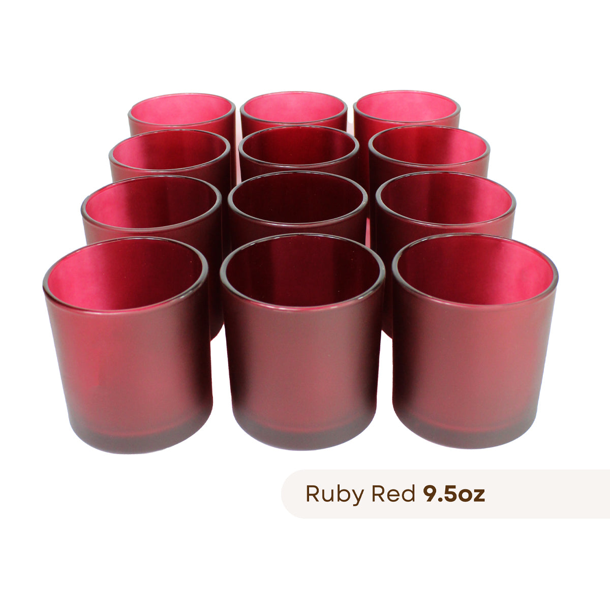 12 Monticiano ruby candle jars