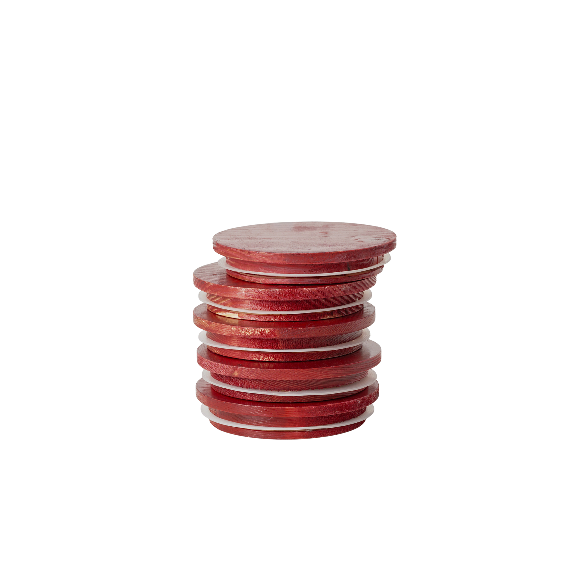 red wood lids for candle vessels