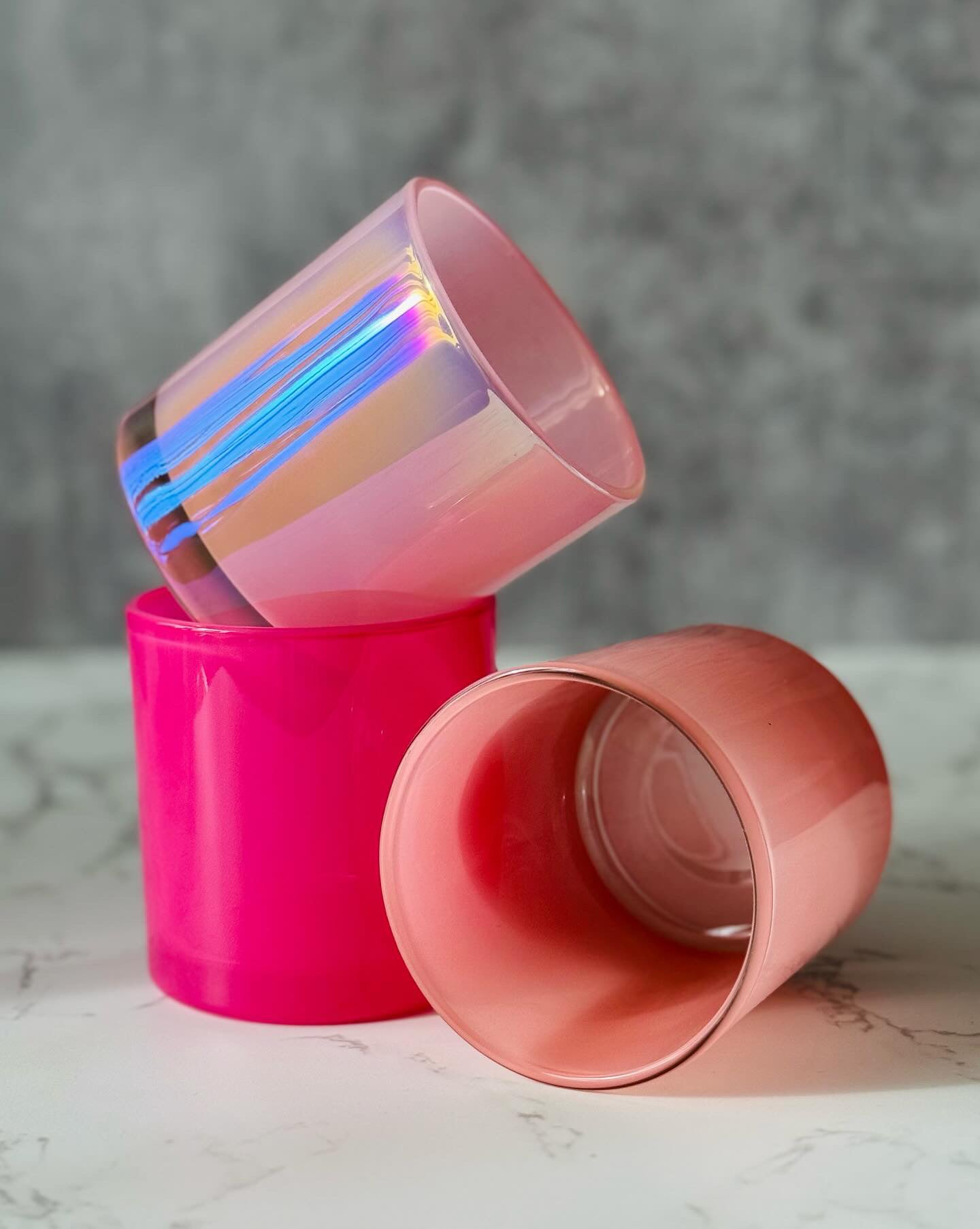bright color candle jars