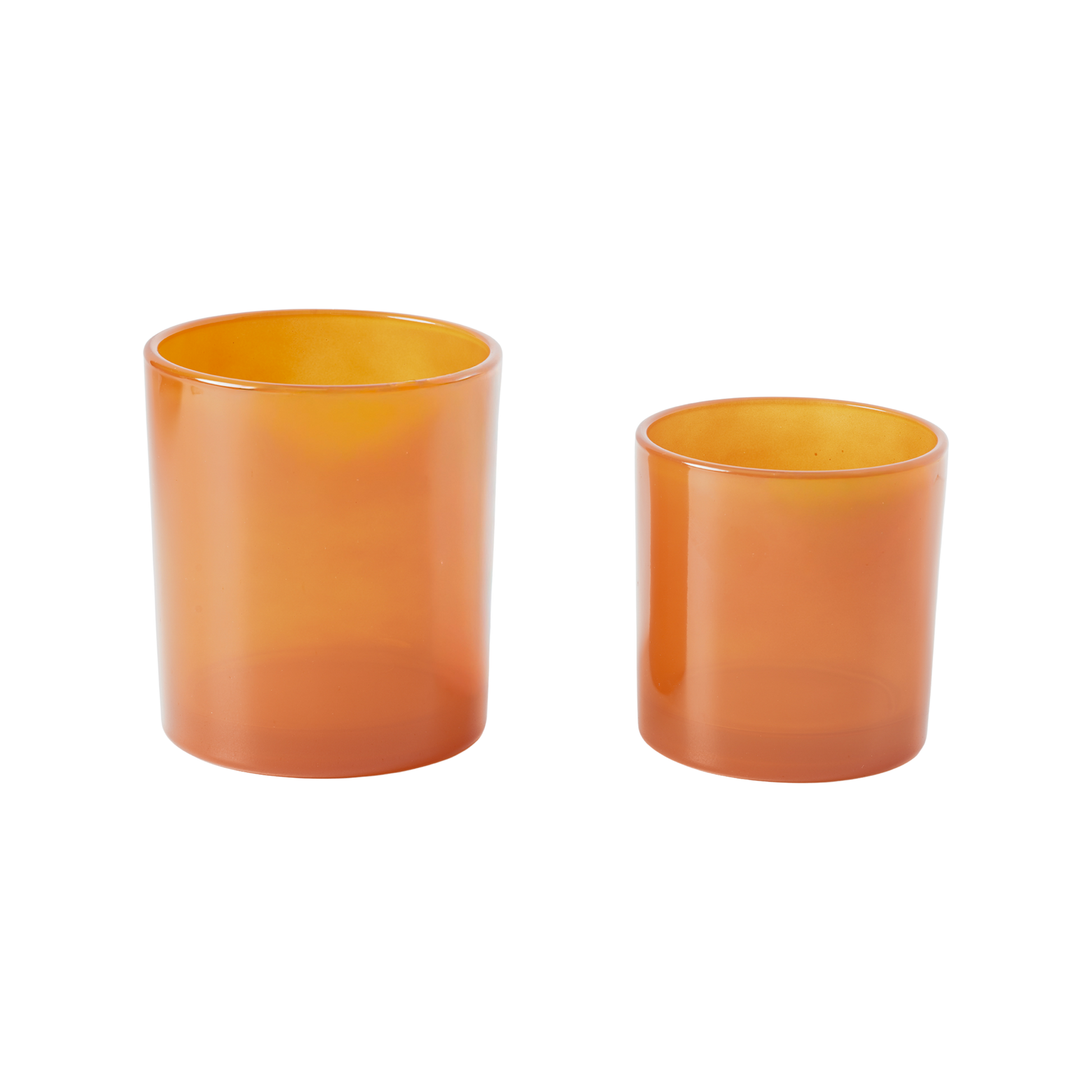 Burnt Orange candle jar different sizes