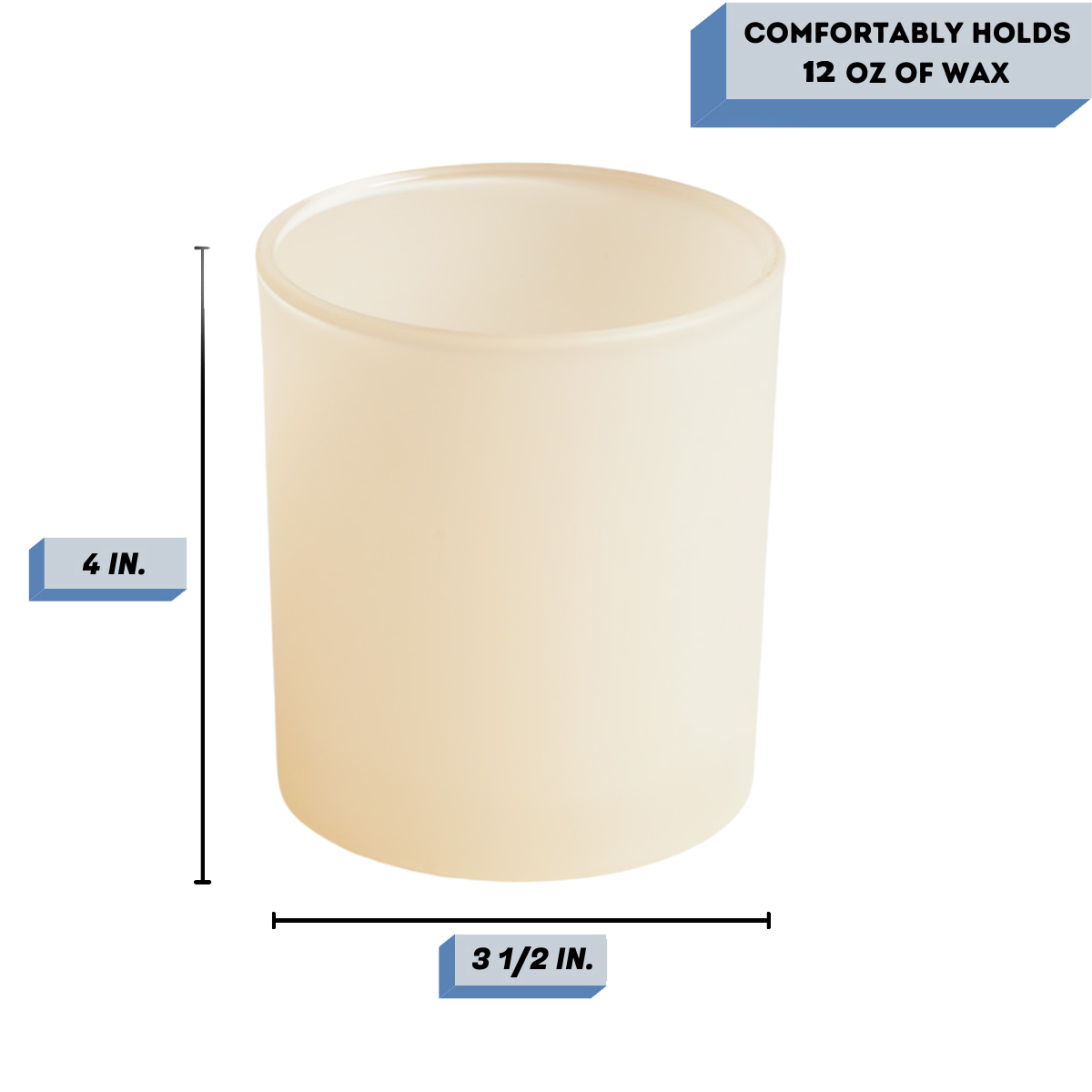 Havana ivory candle jar measurements