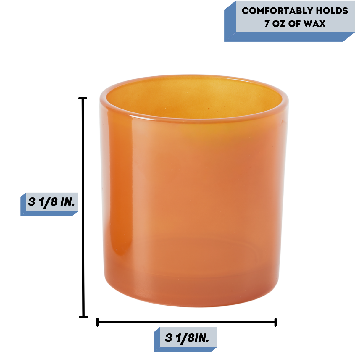 Monticiano burnt orange candle vessel measurements