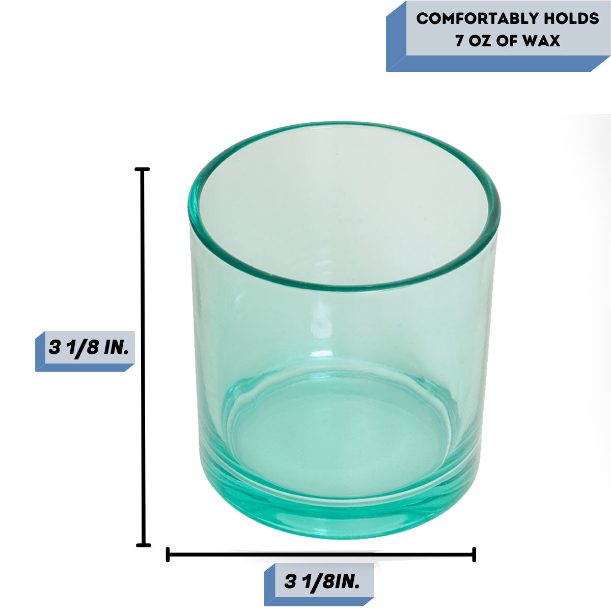 Monticiano teal candle vessel measurements
