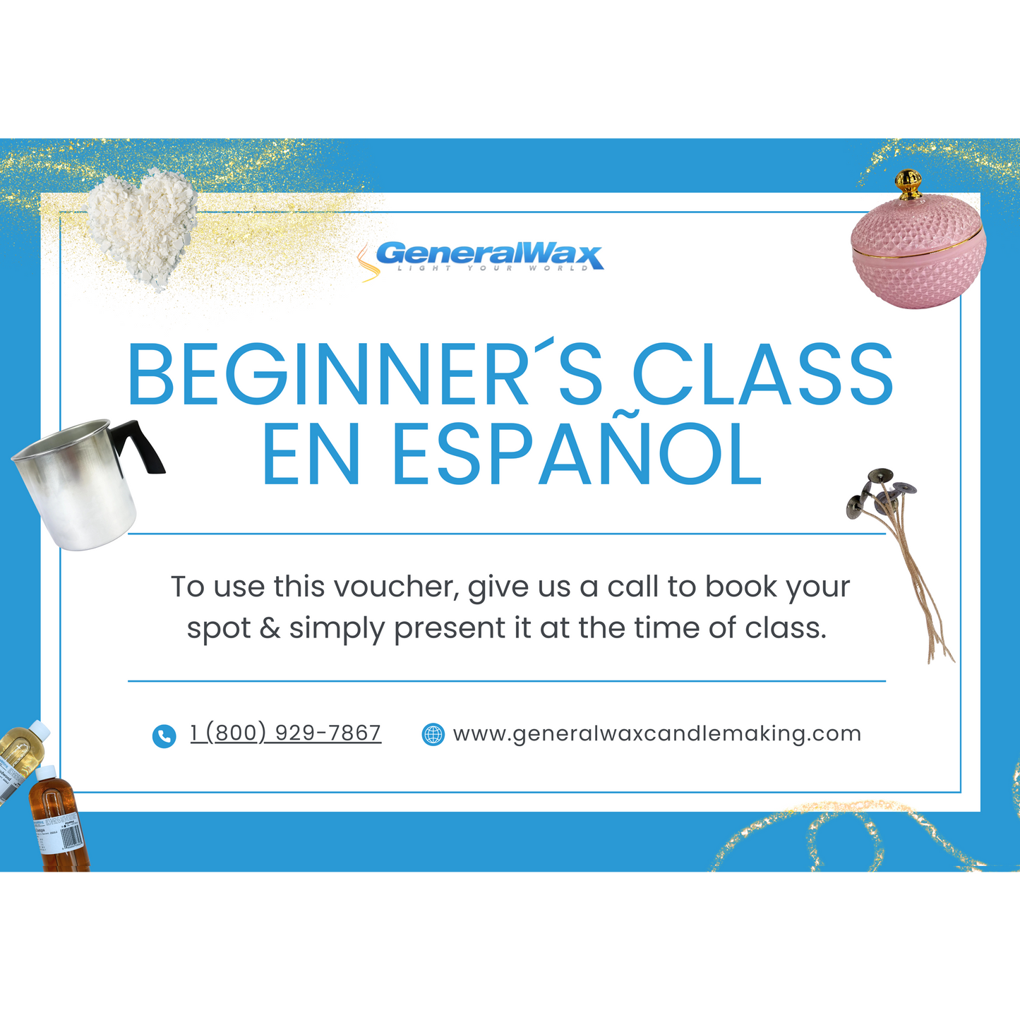 Spanish candle making class voucher