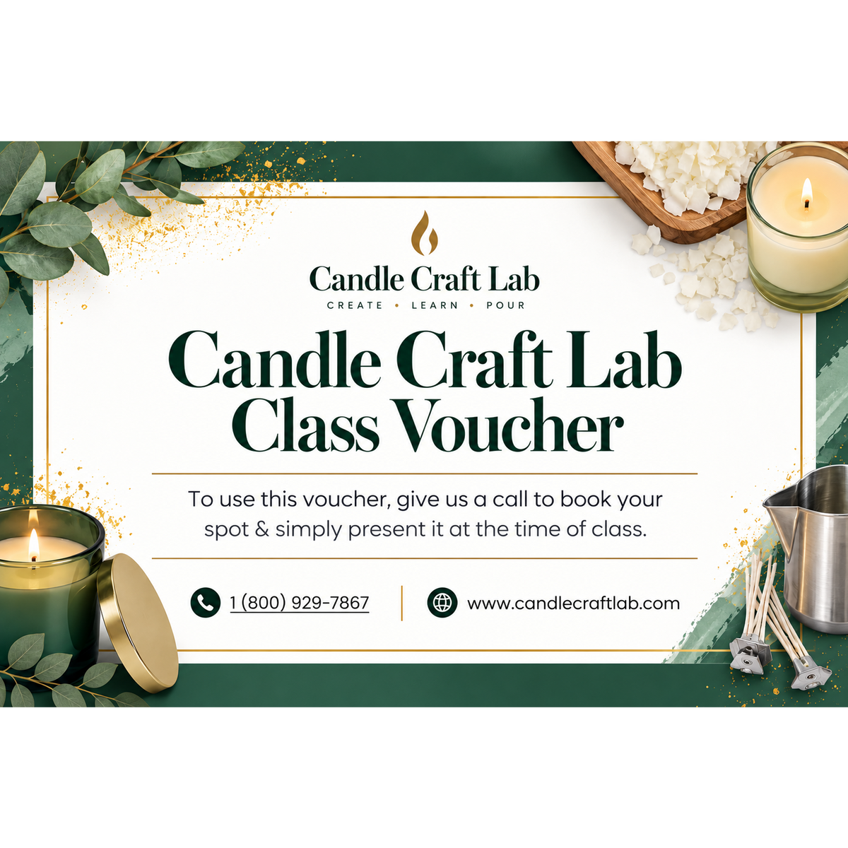 candle craft class voucher