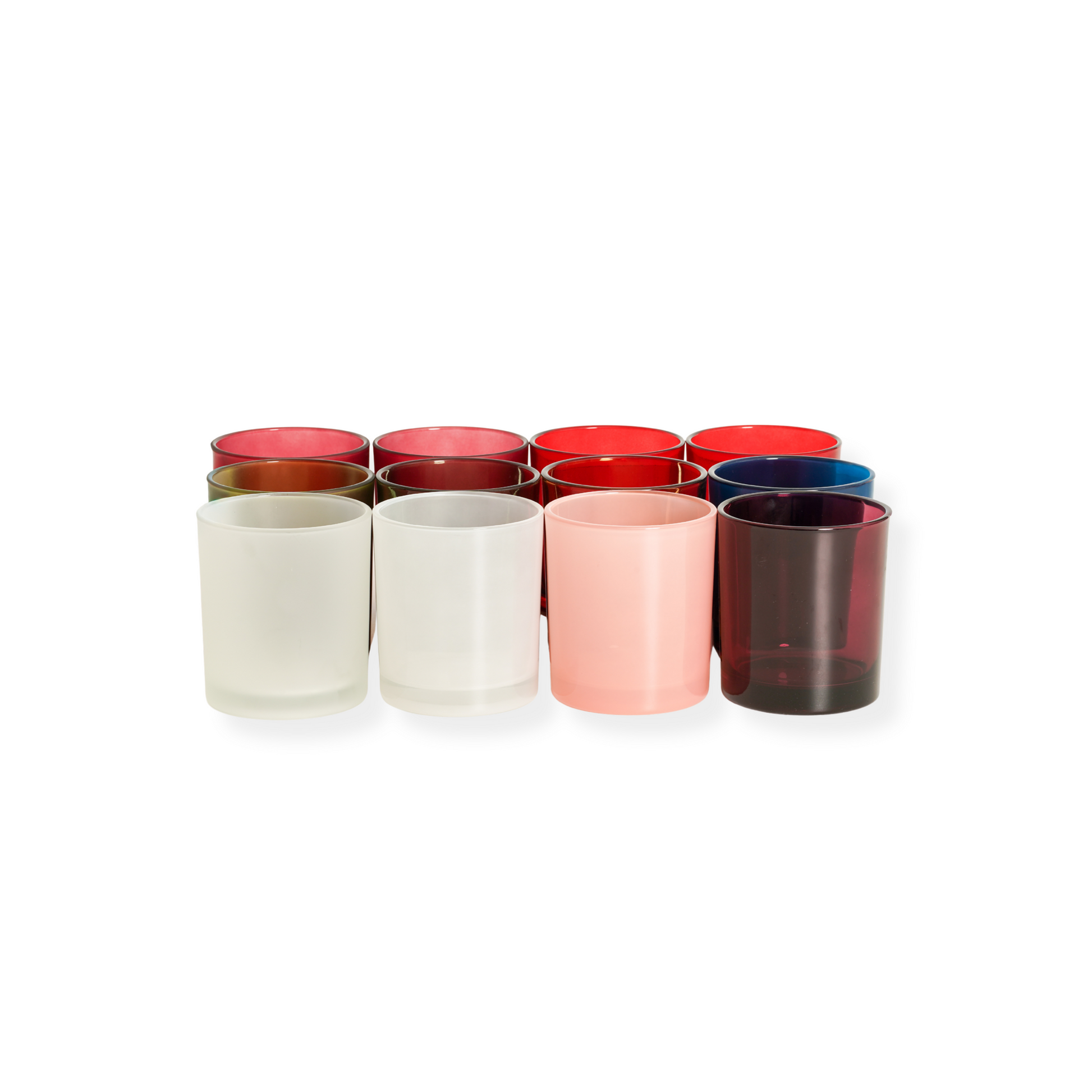 merry and bright candle jar kit 12-pack holiday colors