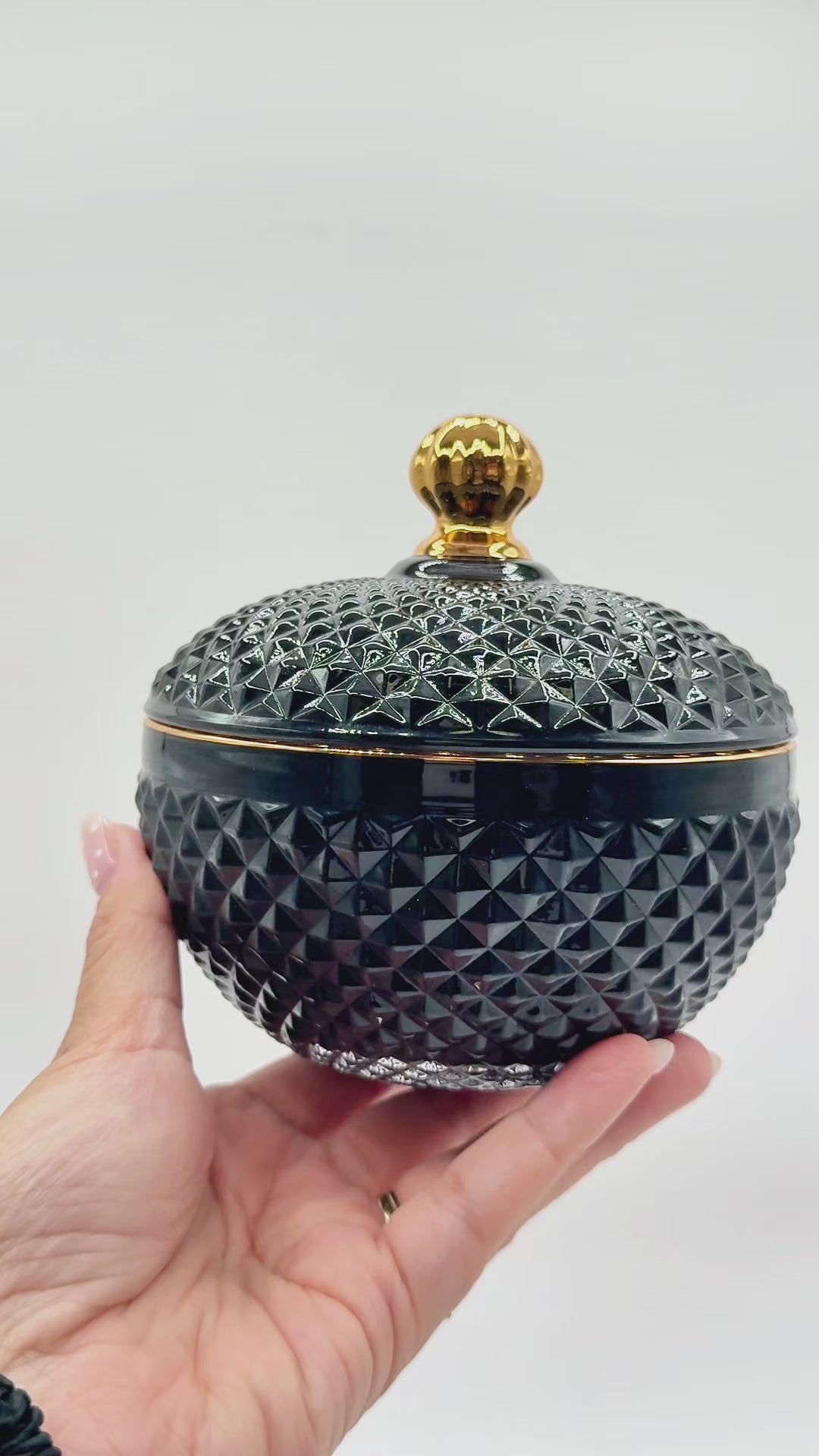 10 Oz Large Vanity Black Candle Vessel