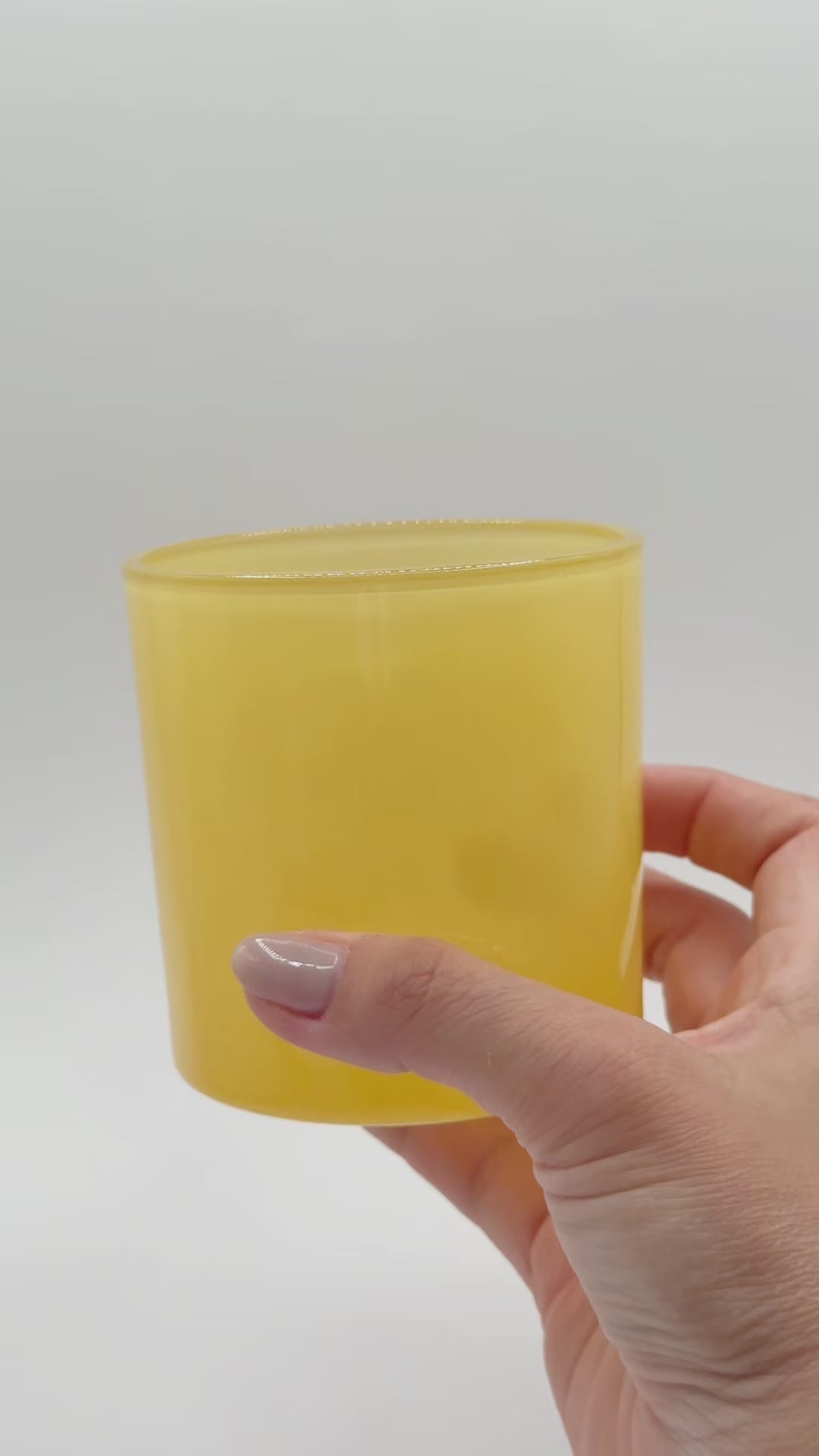 Sunshine yellow candle jar