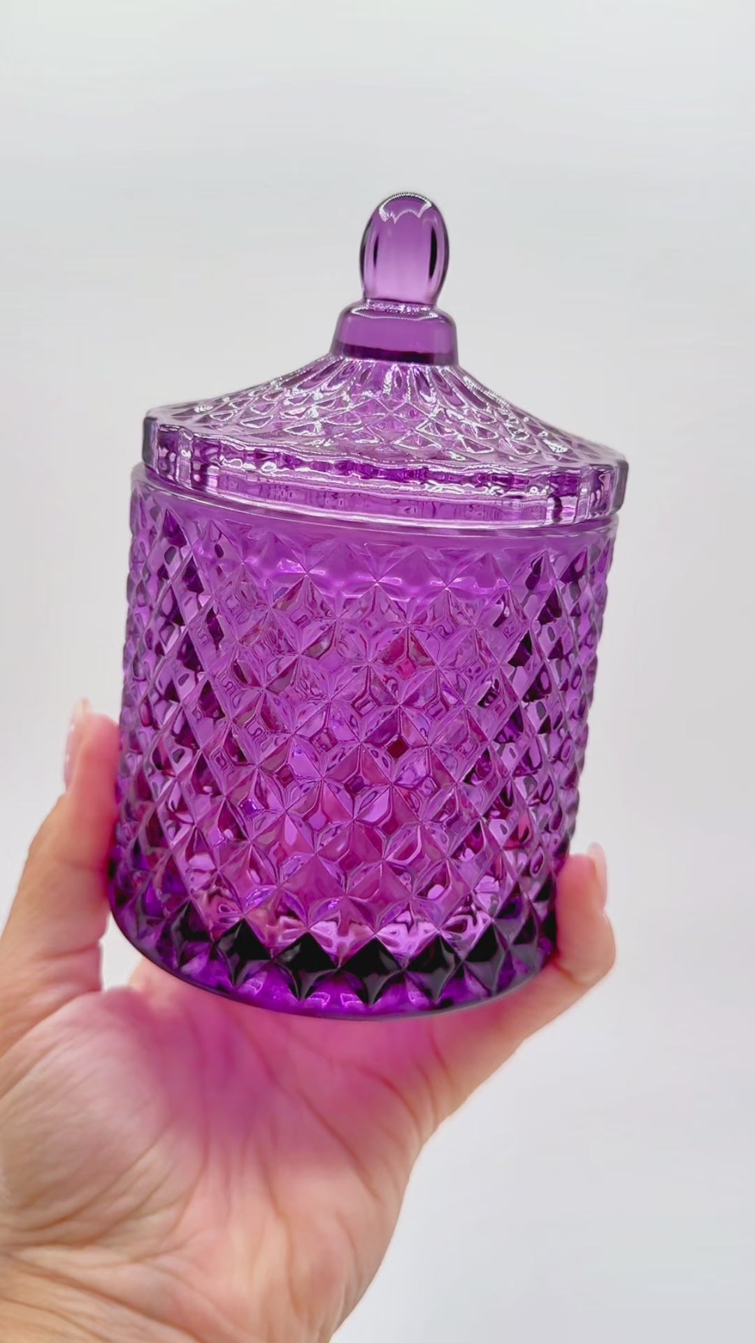 lavender candle vessel