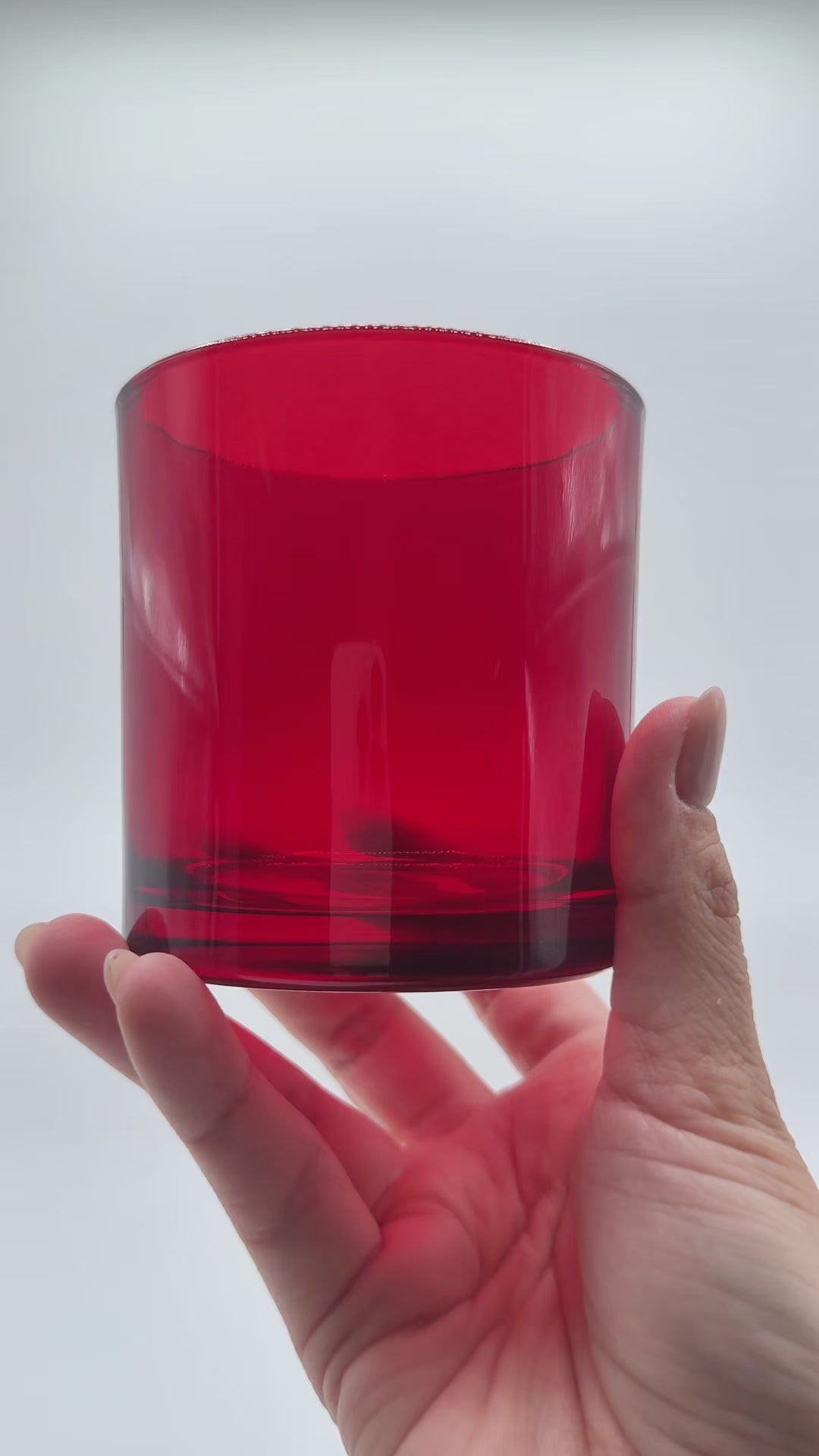 red candle jar