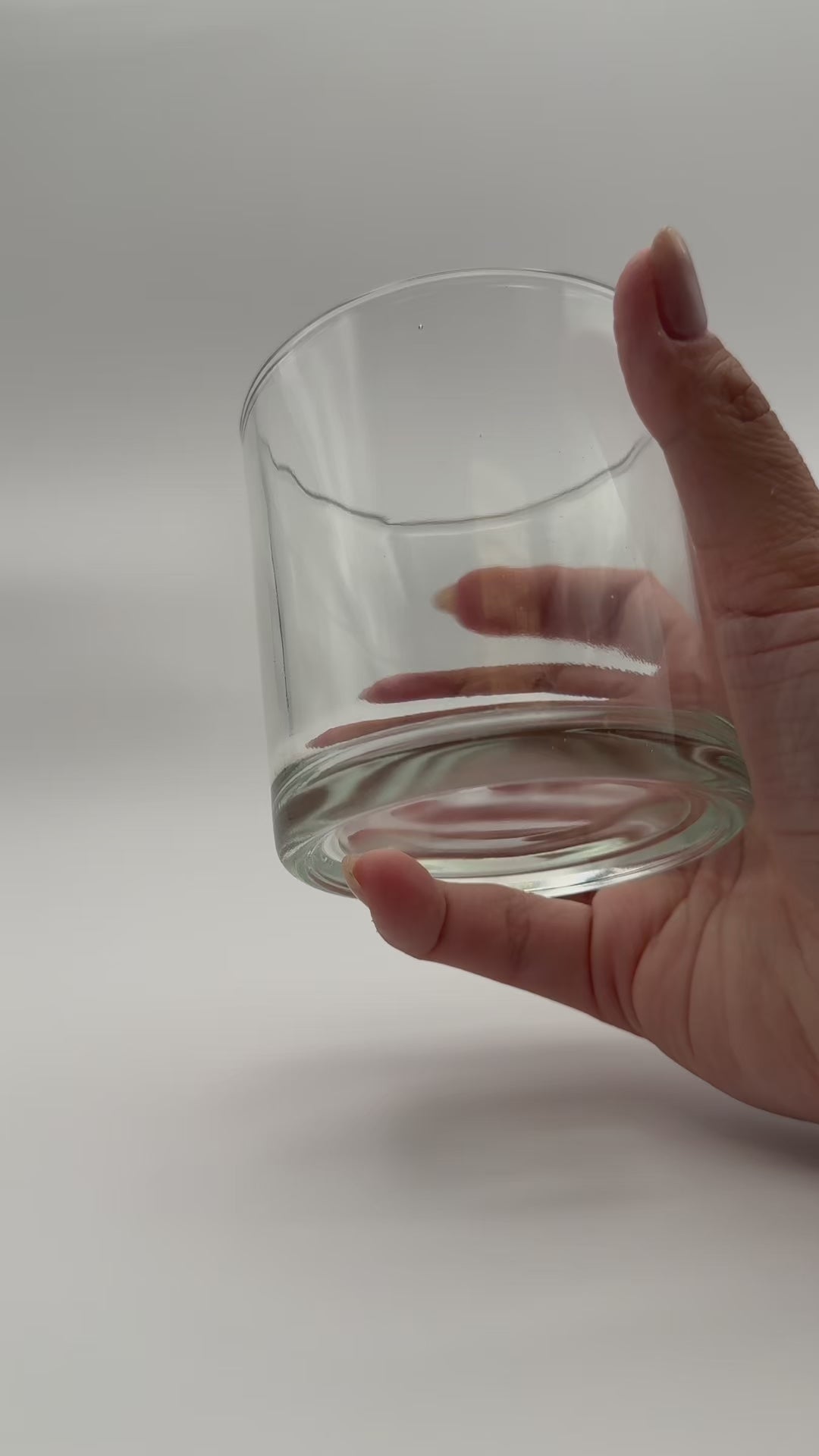 clear candle container
