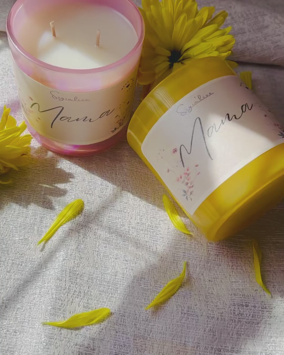 scented candles in jars