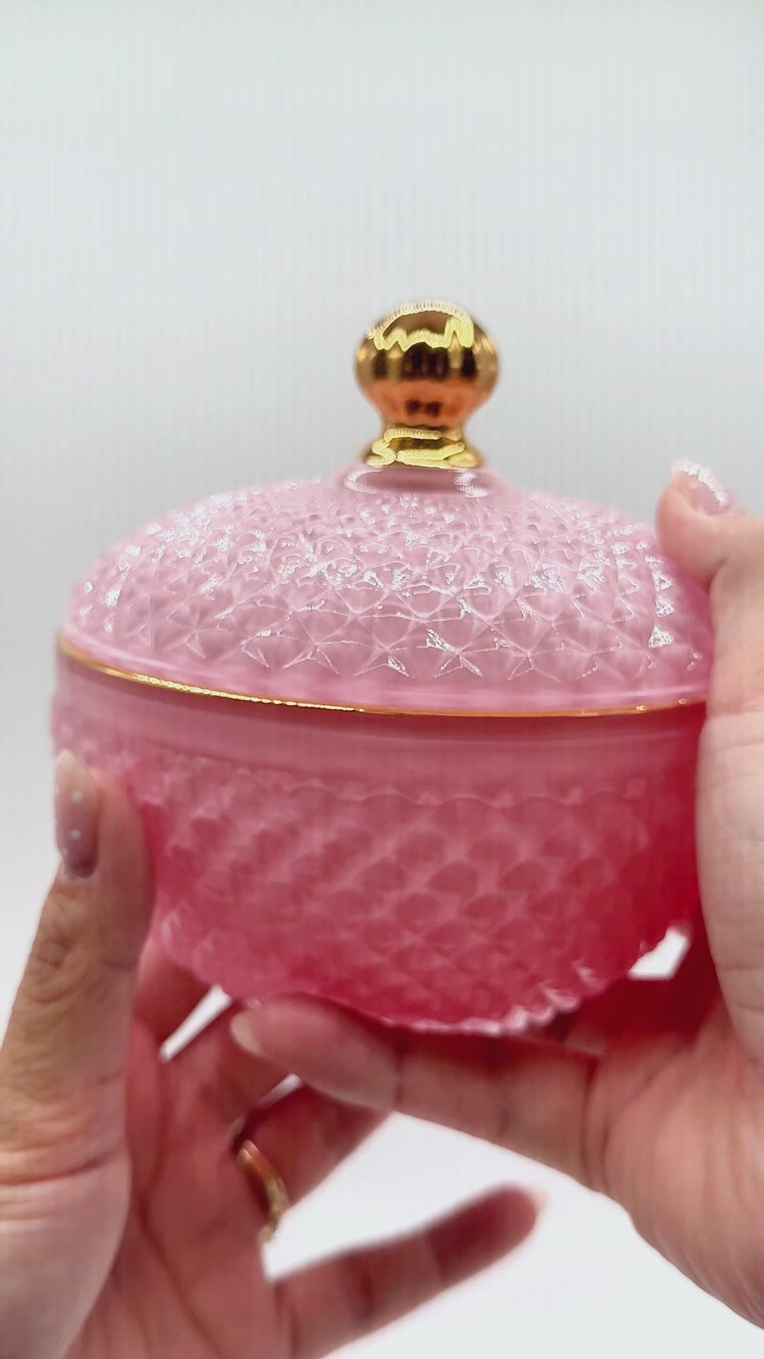 Large Vanity Pinkgold Candle Vessel