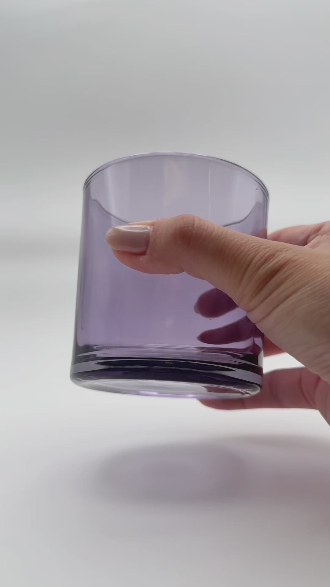 Violet candle jar