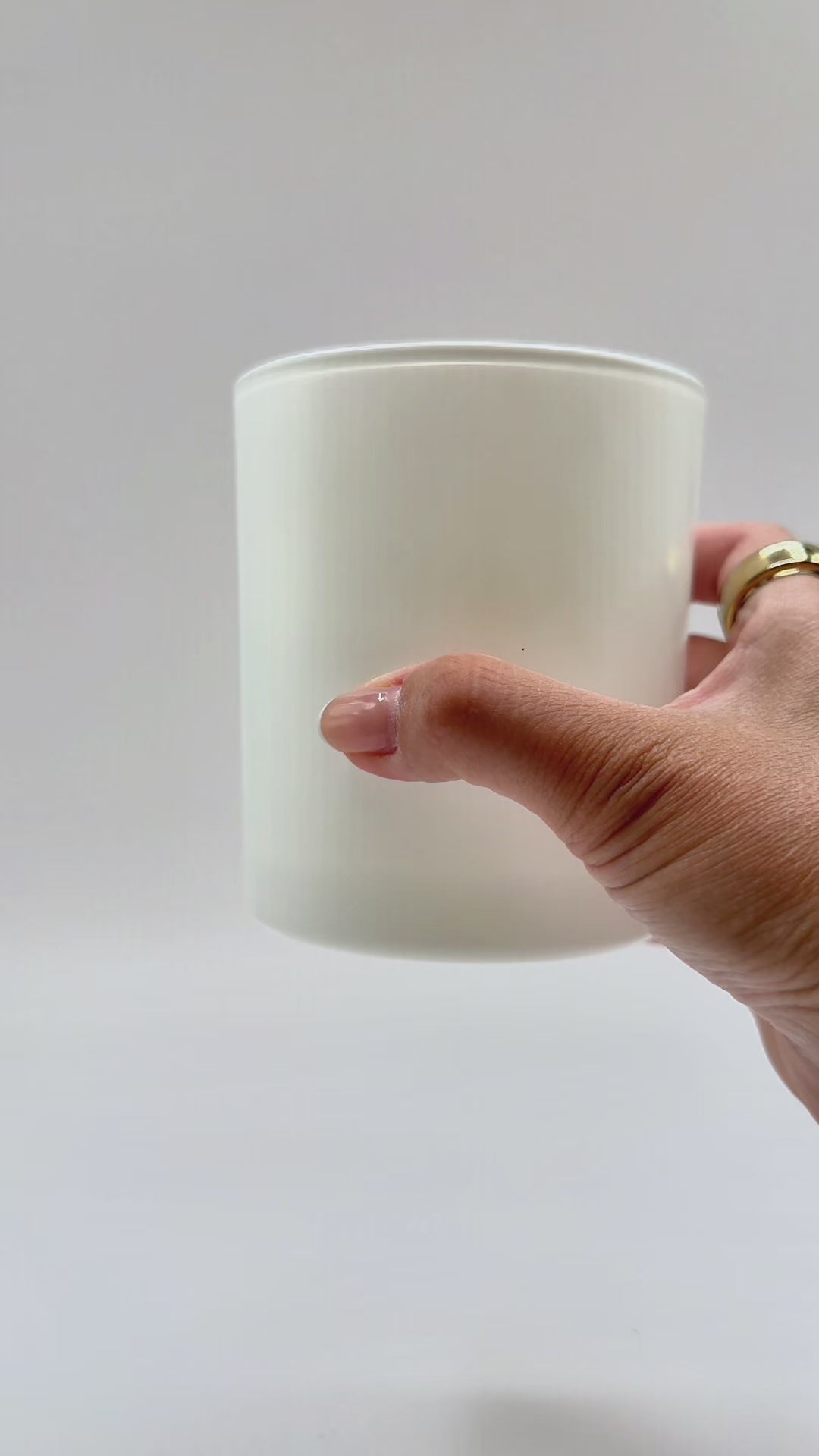 Havana matte white candle jars
