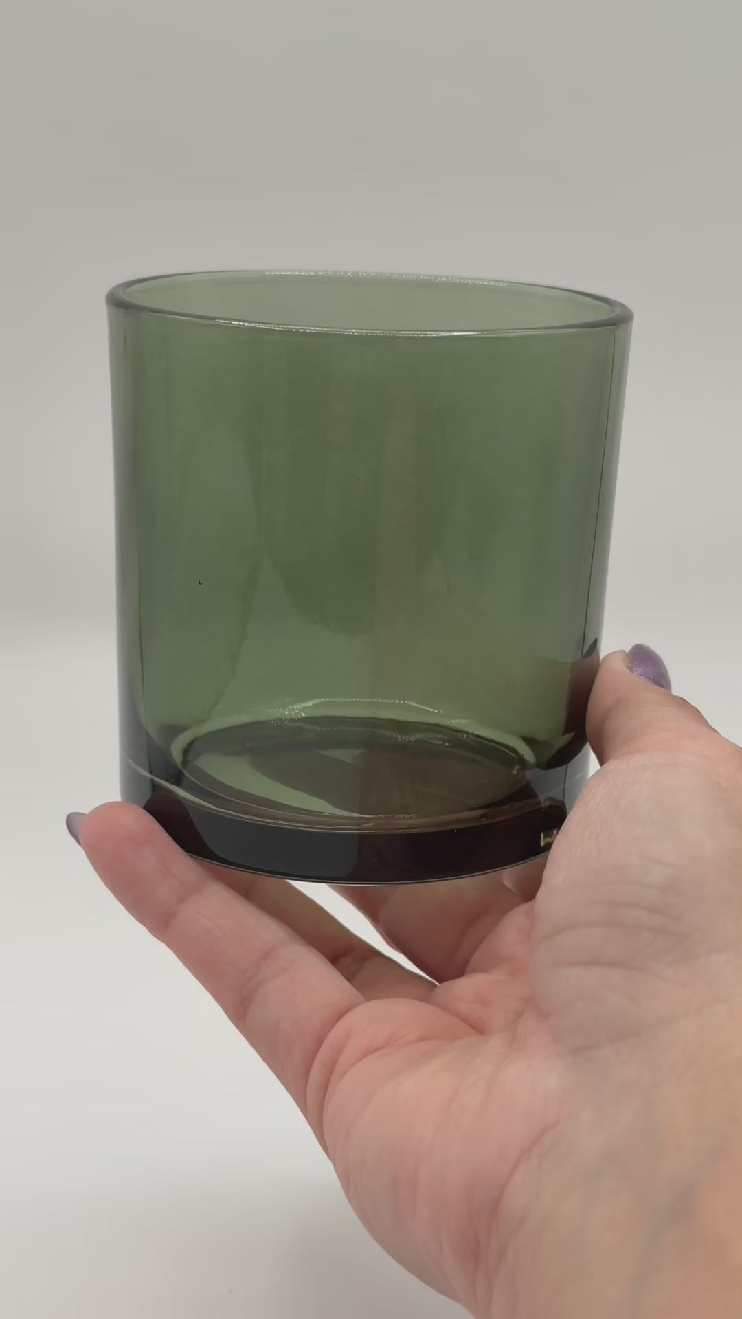 forest green candle vessel