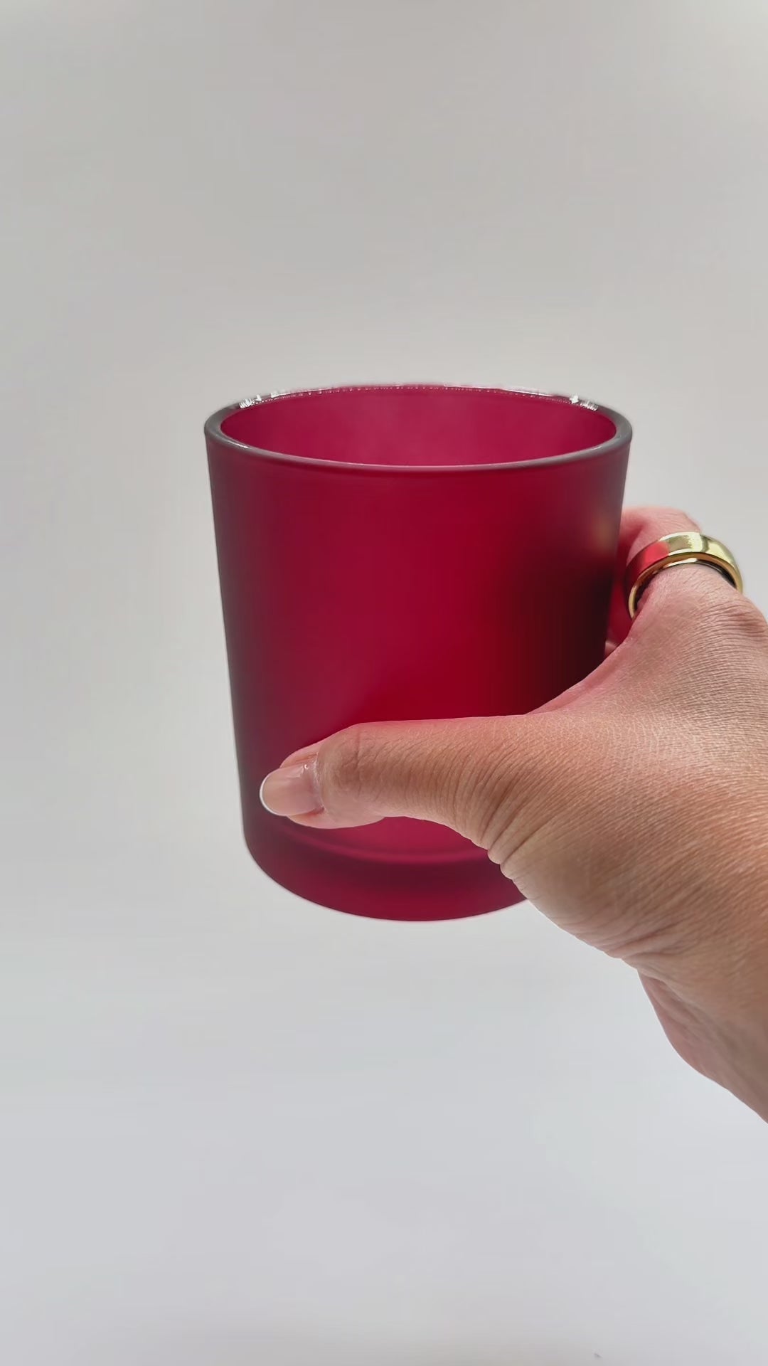 Havana ruby frosted candle jar