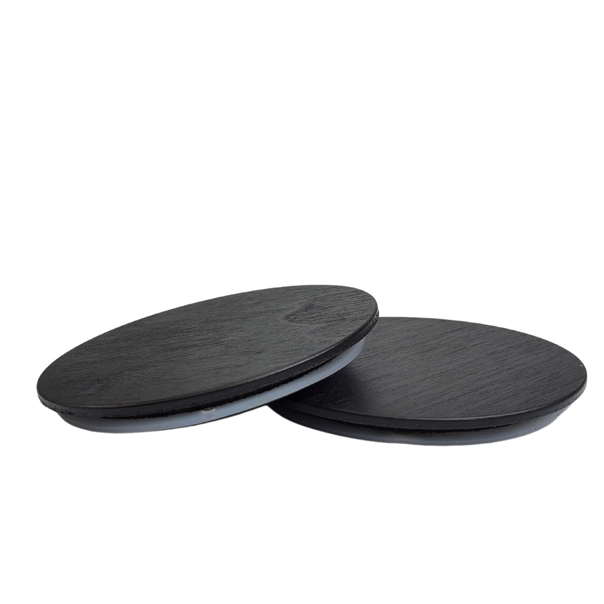 buy online black wood candle jar lids
