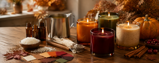 How to Make Fall-Scented Candles Fragrance, Wax, Wick, and Color Tips