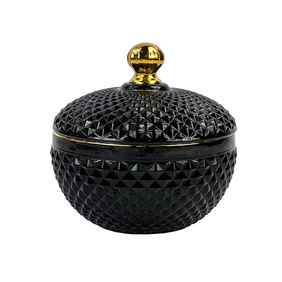 10 OZ LARGE VANITY BLACK CANDLE VESSEL