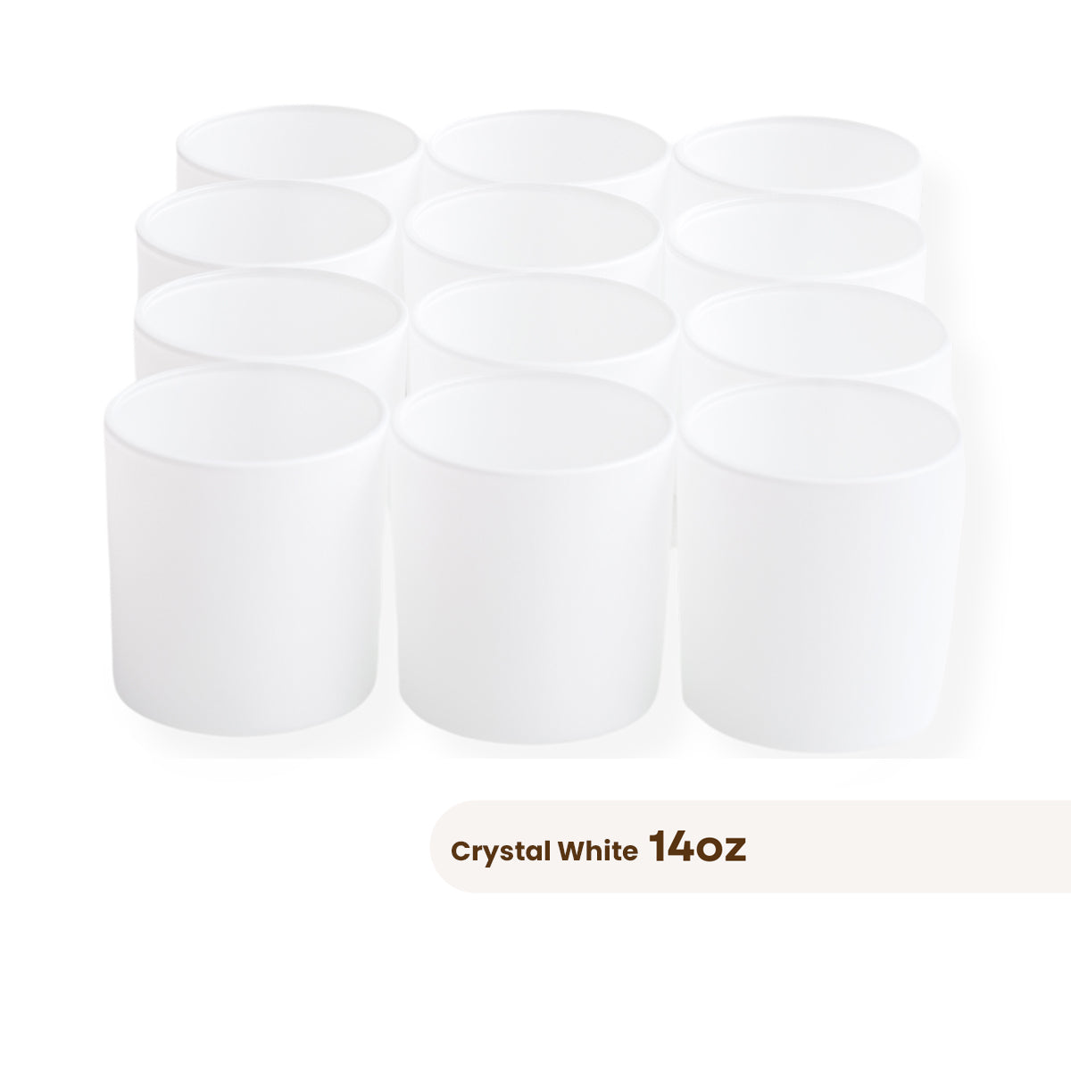 14 Oz. Havana Crystal White Candle Jar