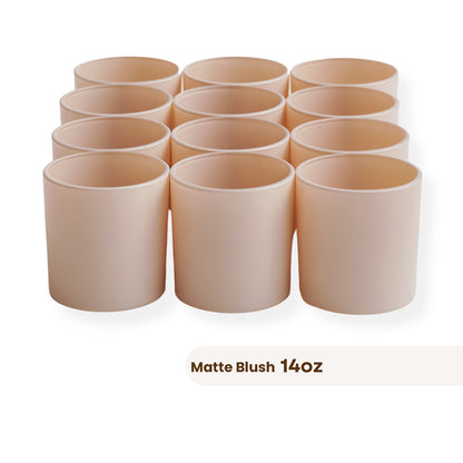 12 Havana matte blush candle jars