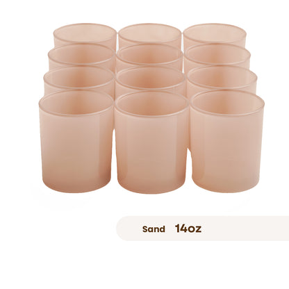 12 Havana sand candle jars