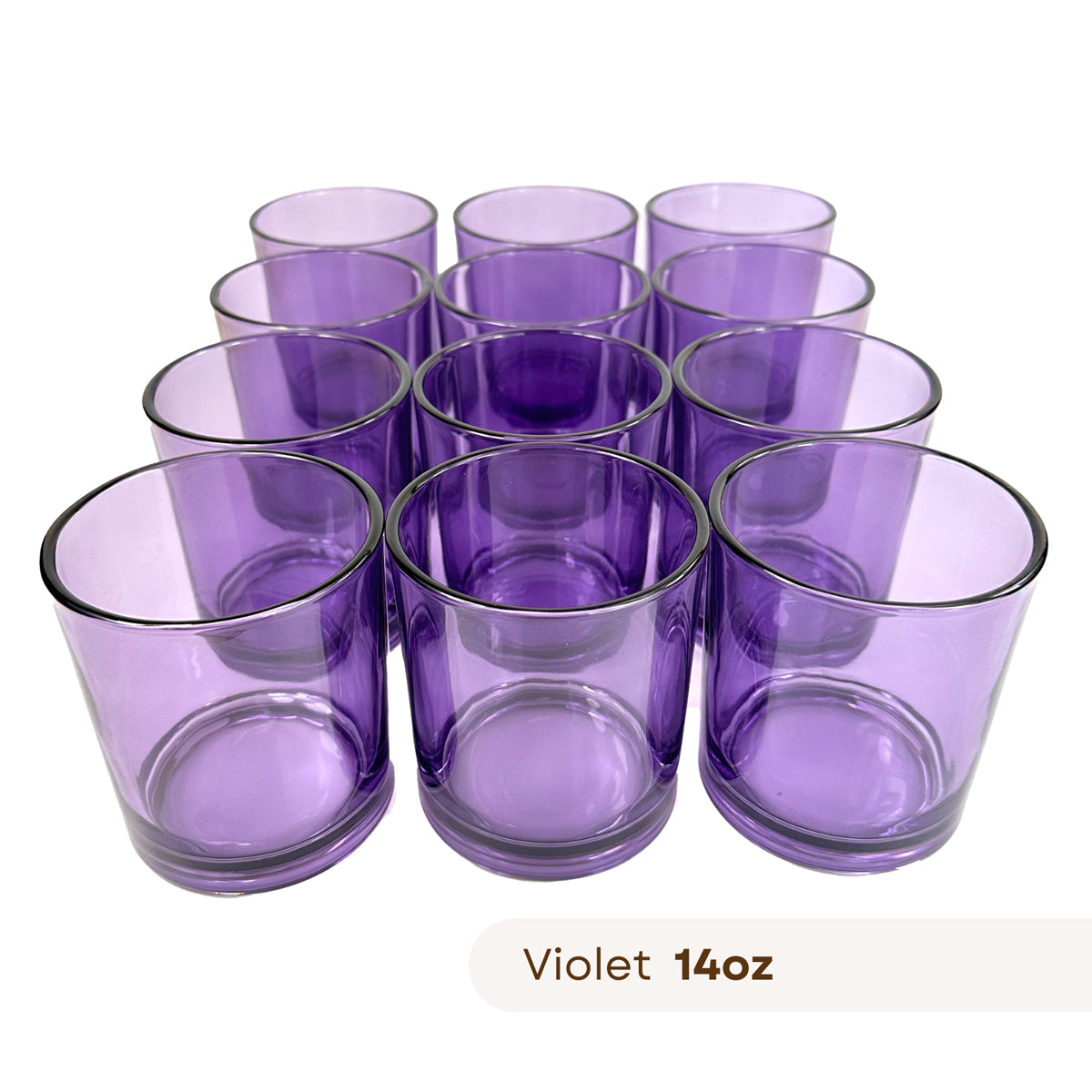 12 Havana violet candle jars