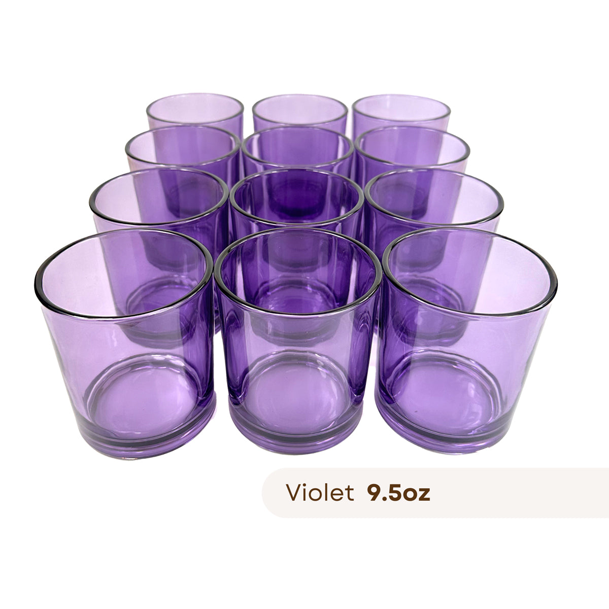 12 Monticiano violet candle jars