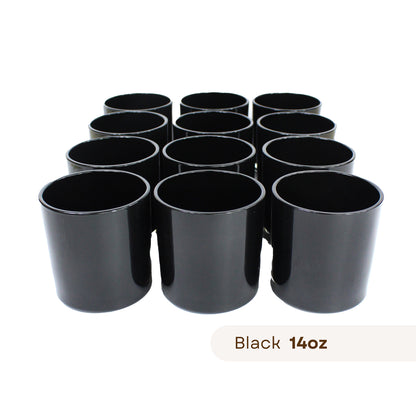 12 Havana black candle jars