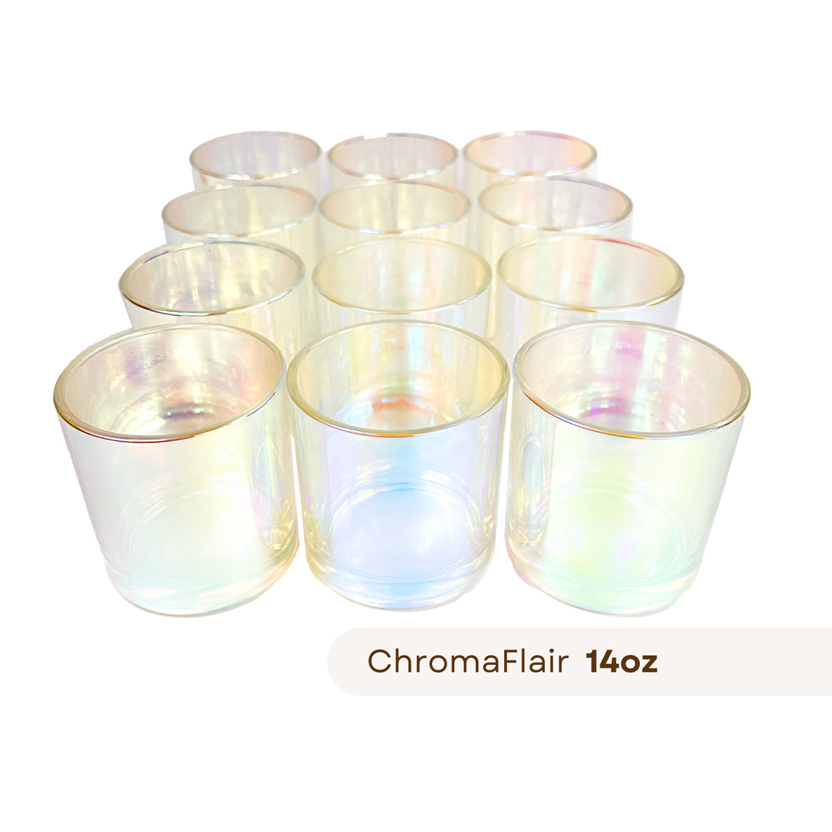 12 Havana chromaflair candle jar