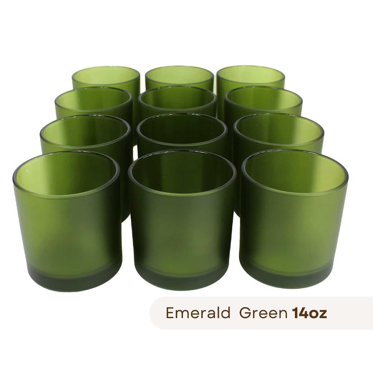 12 Havana emerald green candle jars