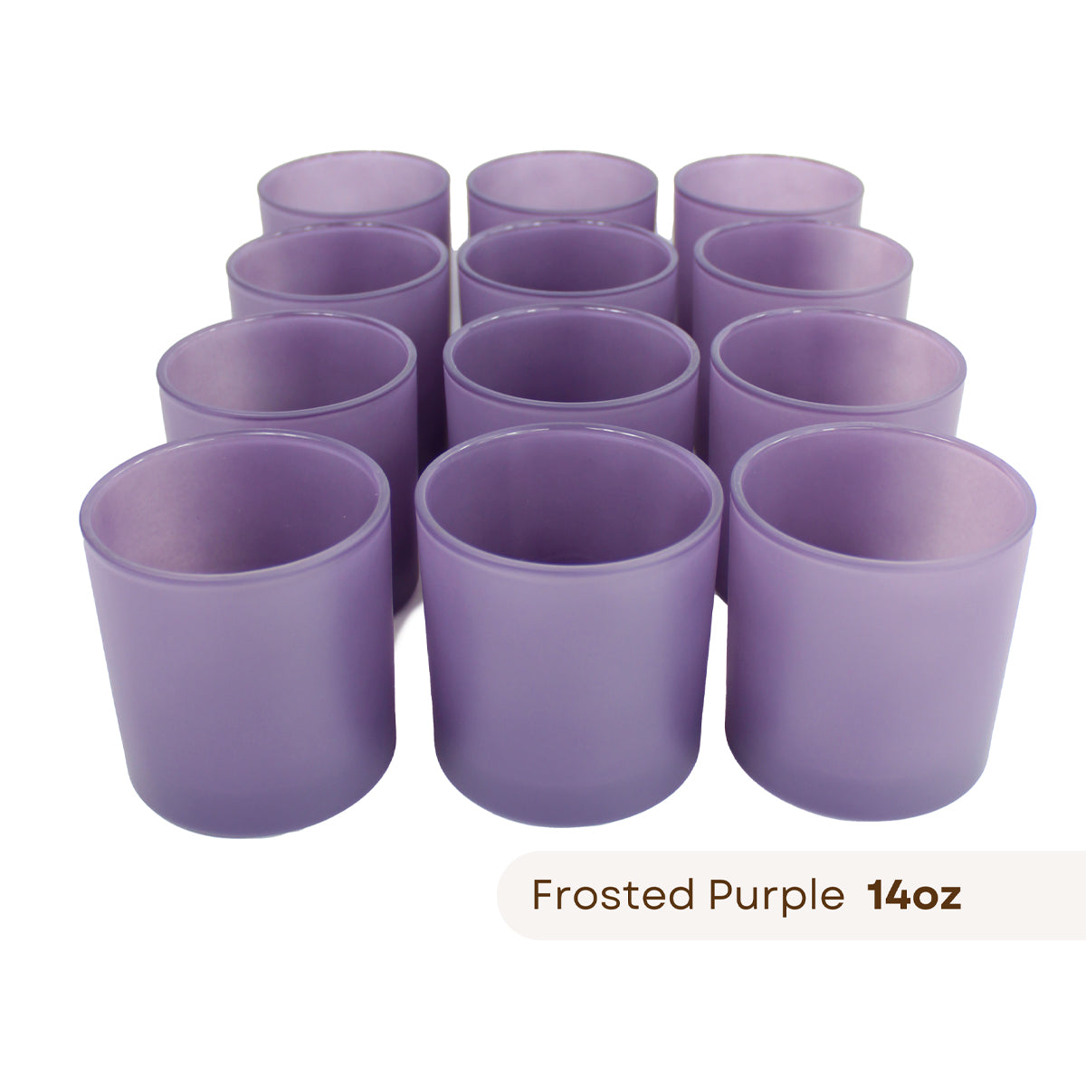 12 Havana frosted purple candle jars