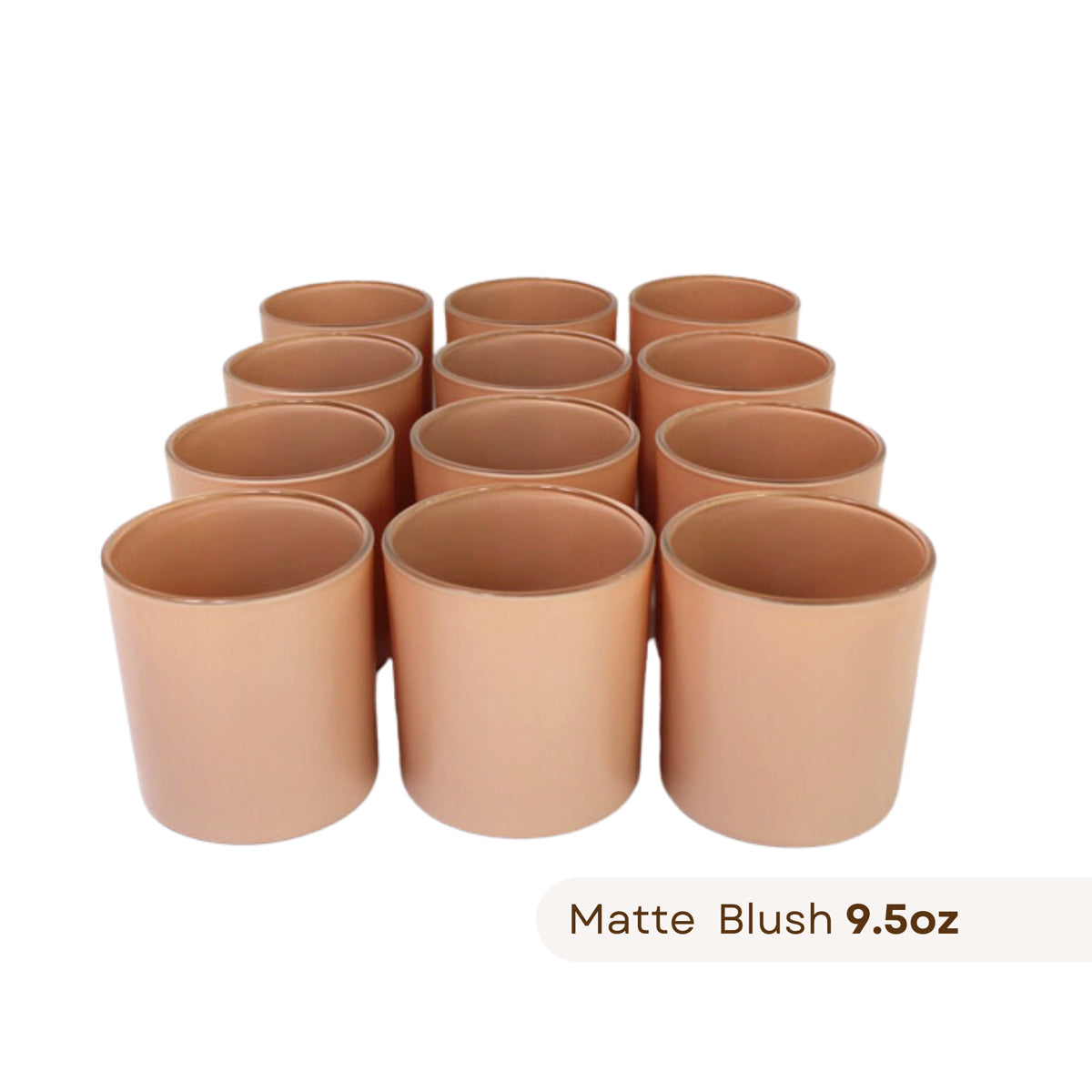 Monticiano matte blush candle jars