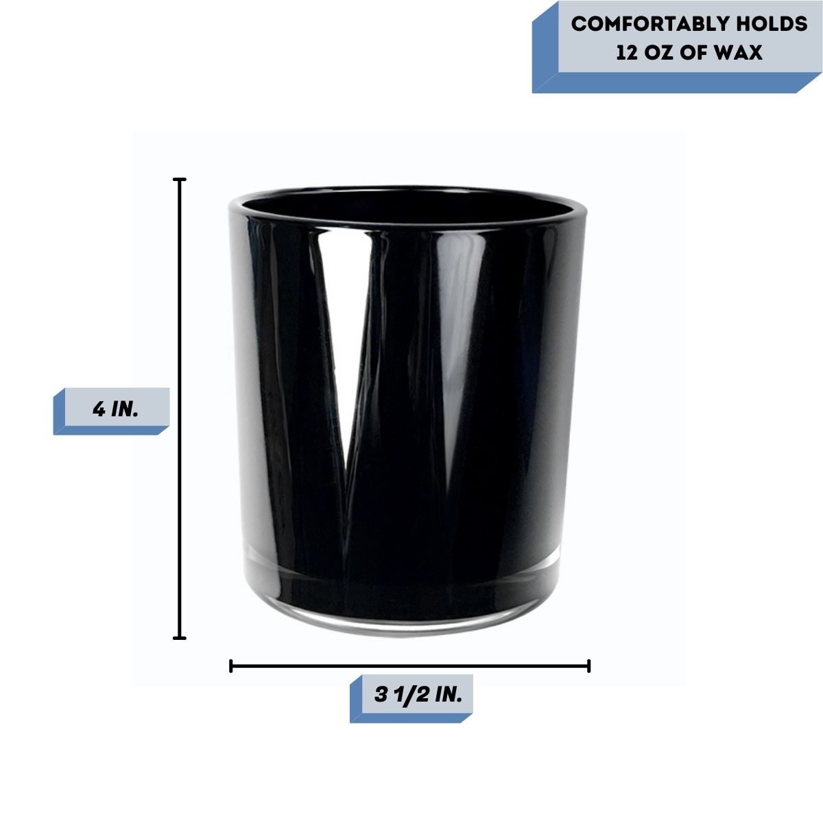 14 Oz. Havana Black Candle Vessel