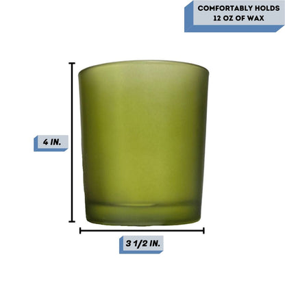 14 Oz. Havana Frosted Emerald Candle Jar