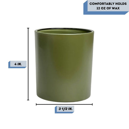 14 Oz. Havana Matte Olive Candle Jar