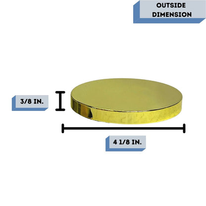 18 & 22 oz Gold candle jar Lid Measurement