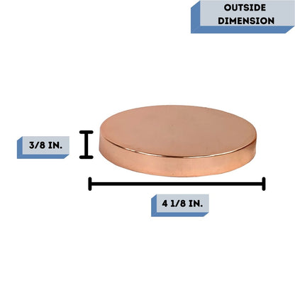 18 & 22 oz Rose Gold candle jar Lid Measurement