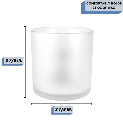 18 oz Sydney frosted candle jar Measurement