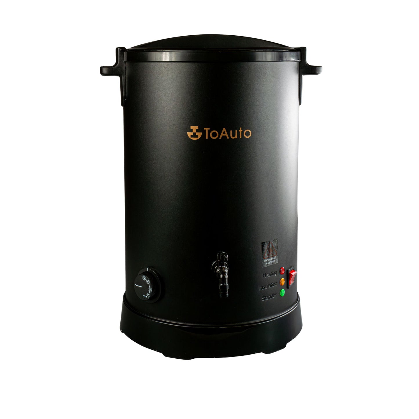 Large wax melting tank for professional candle making with dispensing valve